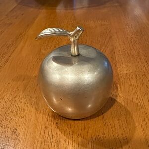Vintage Brass Decorative Apple Bell. Accent for Home, Office or Dining.